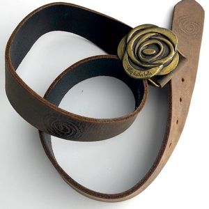 Imported leather belt Velez S Brown